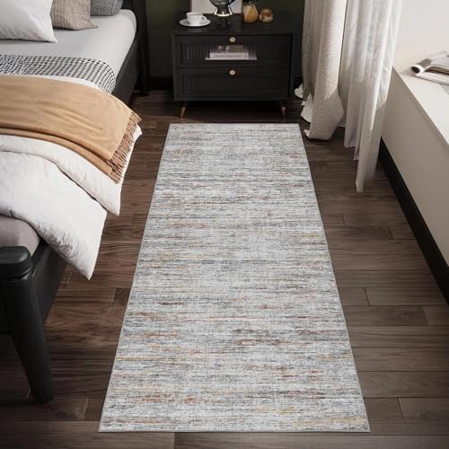 Washable Runner Rugs 3x10 Abstract Kitchen Runner Rug Non Slip Backing (Multi Color / 3' x 10' (Runner))