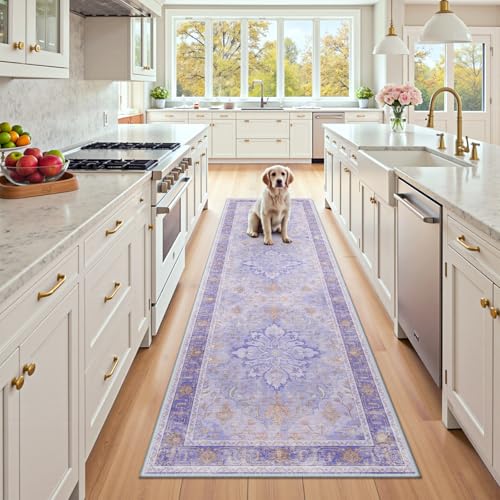 Washable Area Rug (Purple / 2' x 8' (Rectangular))