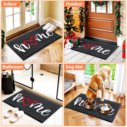Door Mat Indoor Outdoor Welcome Mat for Entrance (Black / 1'6" x 2'6" (Rectangular))