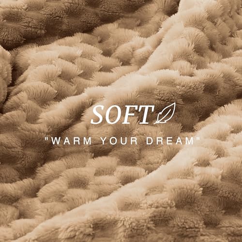 Brown Soft Fleece King Blanket Cozy Throw for Bed (Brown / King)