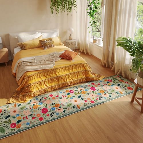 Runner Rug 2'7"x12' Washable (Green / 2'7" x 12' (Rectangular))