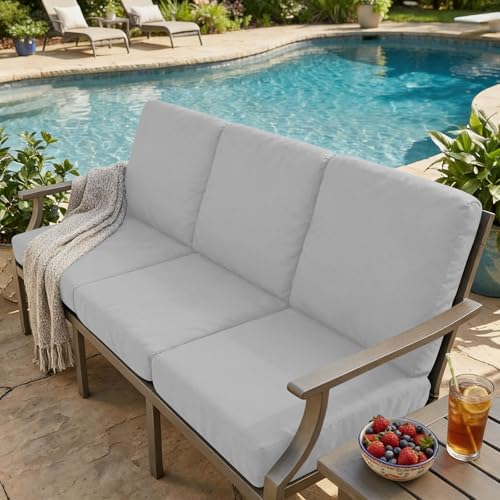 Milk Silk Couch Cushion Covers (Grey / Seat Cover 2 Pack)