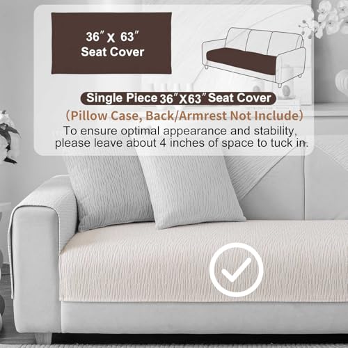 Soft Waterproof Chenille Cover Washable (1pc/36"x63"/Seat Cover / White)