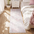 Washable Runner 2'x6' Abstract Area Rug for Hallway Gray Pink (Gray/Pink / 2' x 6' (Runner))