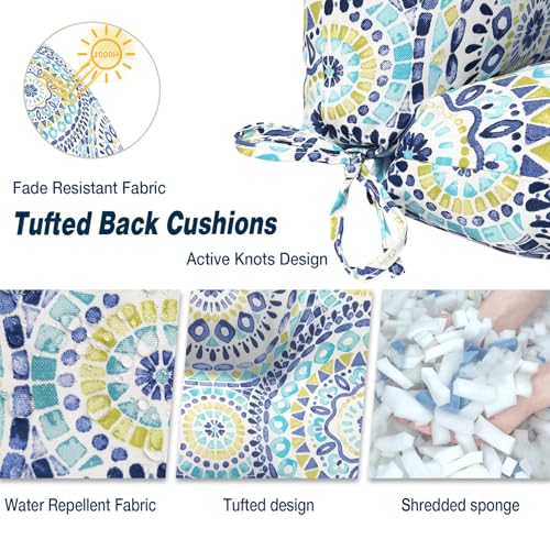 Outdoor Chair Cushions (42"x21"x4" / Delancey Lagoon)