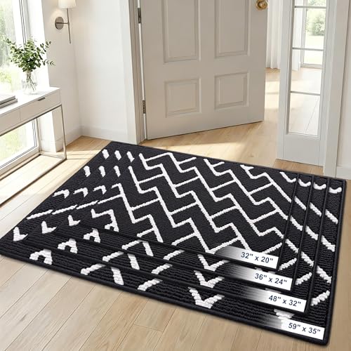 Front Door Mat 48x32 (Deep Black / 48" X 32")