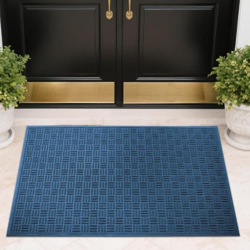 Front Door Mat Outside Entrance (Blue / 3' x 5'2" (Rectangular))