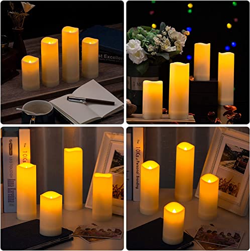 12 Pack Flameless Candles Battery Operated Waterproof Led Candles (12 Pack Ivory)