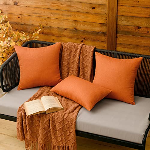 Decorative Outdoor Pillow Covers Fall Euro 22x22 Orange (22" x 22" (Pack of 2) / Orange)