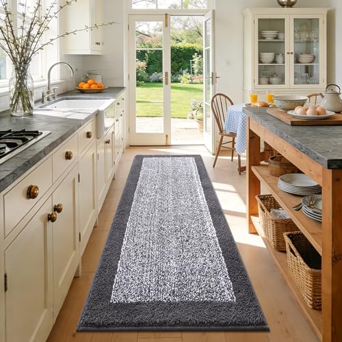 60x24 Long Bathroom Rugs Non Slip Washable (A-grey / 2' x 5' (Rectangular))