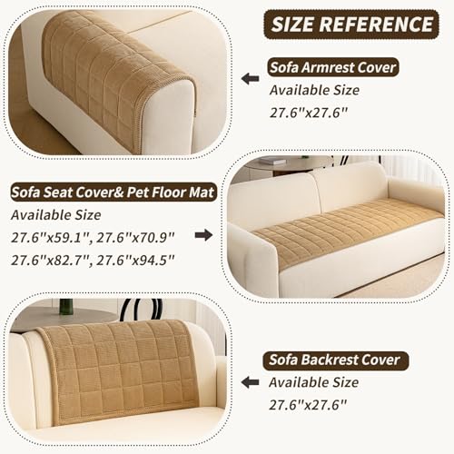 Couch Covers for Dogs (Light Brown / 1PC/27.6"x59.1")