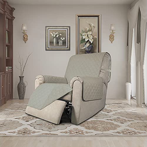 Reversible Couch Cover (Beige/Beige / Small Recliner)