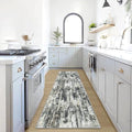 2'6''x8' Runner Rugs Washable Rug (Black Grey/Gold / 2'6" x 8' (Runner))