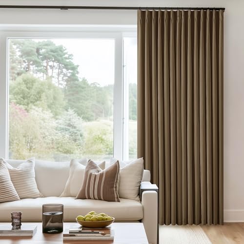Dutch Cocoa Linen Blackout 92 Inch Curtains for Living Room 2 Panels Set (Dutch Cocoa / 40"W x 92"L (Pack of 2))