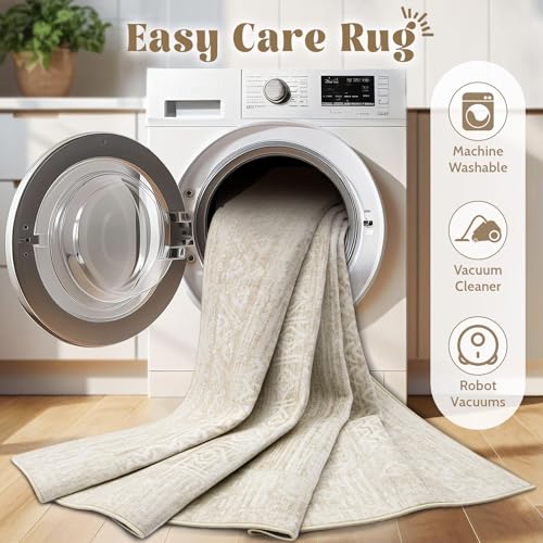 6x9 Area Rugs for Living Room (Ivory Beige / 6' x 9' (Rectangular))