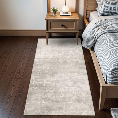 Washable 2x6 Thin Runner Rug (2' x 6' (Rectangular) / Beige/Cream)
