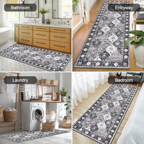 HEBE Hallway Runner Rug 2'x6' (Multi-black / 2' x 6' (Rectangular))