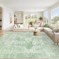Area Rug 10x14 Washable Rug (Sage Green / 10' x 14' (Rectangular))