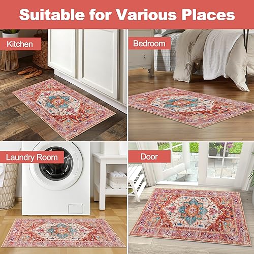 Washable Area Rug (2' x 3' / Pink)