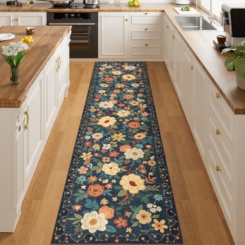 2x10 Runner Rug (Navy Blue / 2' x 10' (Rectangular))