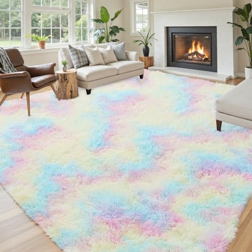 8x10 Area Rugs for Living Room (Rainbow / 8' x 10' (Rectangular))