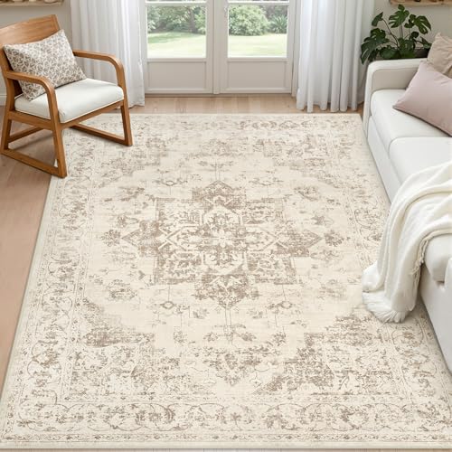 6x9 Area Rugs Living Room (Beige/Ivory / 6' x 9' (Rectangular))