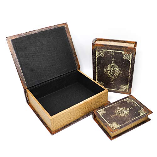 Wooden Decorative Book Boxes 3 (Vintage)