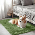 2x3 Machine Washable Small Bedside Rug (2x3 Ft / Green)