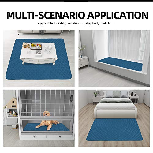 Sectional Couch Covers for Dogs L Shape Sofa Cover Reversible Sofa Slipcover Chaise Lounge Cover Furniture Protector Cover for Pets Dog Cat (42" x 52" / Peacock Blue/Peacock Blue)