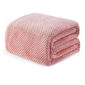 Soft Waffle Fleece Bed Blanket Twin Size (Pink / 60x80 in)