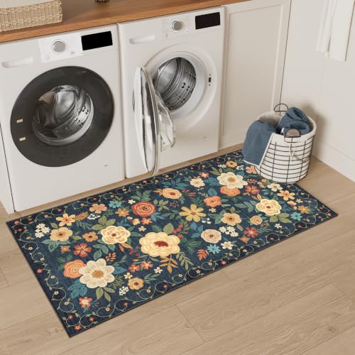 2x4 Entryway Rug (Navy Blue / 2' x 4' (Rectangular))