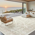 8x10 Area Rugs Large Washable Living Room Rug Non (Beige/Brown / 8' x 10' (Rectangular))