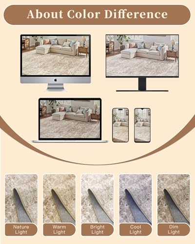 2x3 Washable Rugs for Entryway (Beige/Brown / 2' x 3' (Rectangular))