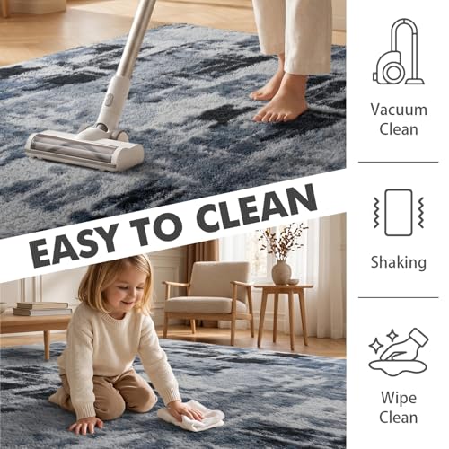 9x12 Ft Extra Large Shag Rugs for Living Room (Ca Blue 5sm12 / 9' X 12' (Rectangular))