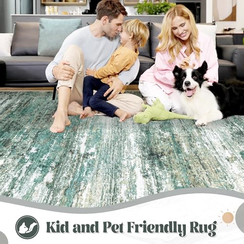 8x10 Area Rugs for Living Room (Green / 8' x 10' (Rectangular))