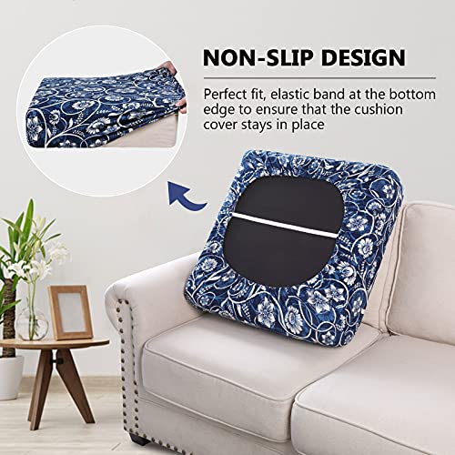 Printed Couch Cushion Covers (Navy & White / Seat Cover Small)
