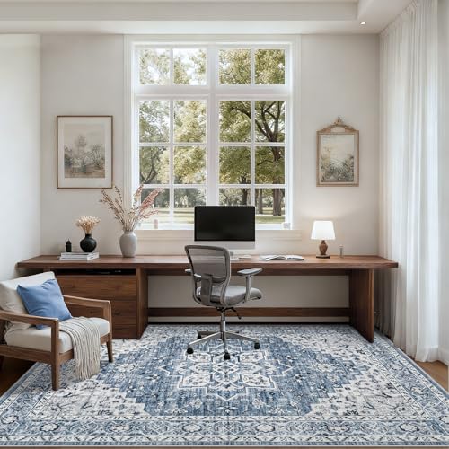 9x12 Area Rugs Living Room (Blue / 9' x 12' (Rectangular))