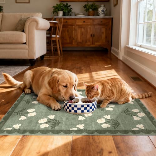 Floral Outdoor Rug (Flower - Green / 2'4" x 3'7" (Rectangular))
