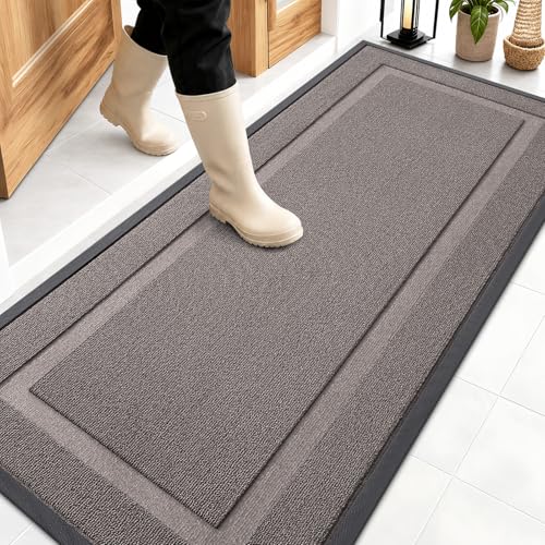 Front Door Mat Outside 59x23 (Taupe / 59" x 23")