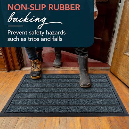 Extra Durable Door Mat Outside Entrance (30" x 17" (Rectangular) / Bright Blue)