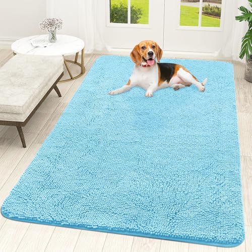 Dog Door Mat for Muddy Paws 59x35 (Blue / 59" X 35")