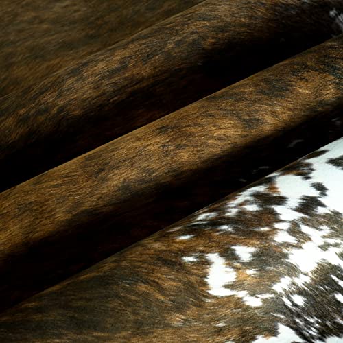 Faux Cowhide Rug (6'3" x 7' (Irregular) / Saddle Brown)
