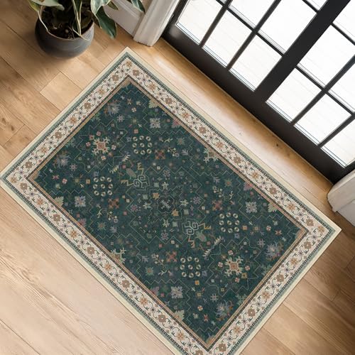Dark Green 2x3 Door Mat Indoor Entrance Rug (2' x 3' (Rectangular) / Dark Green)
