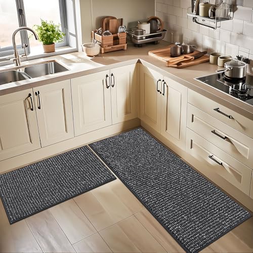 Kitchen Runner Rugs 24"x60" (Charcoal / 24" X 60" (Rectangular))