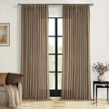 86 Inch Pinch Pleat Linen Memory Training Curtains Dutch Cocoa 2 Panels (Dutch Cocoa / 40"W x 86"L (Pack of 2))