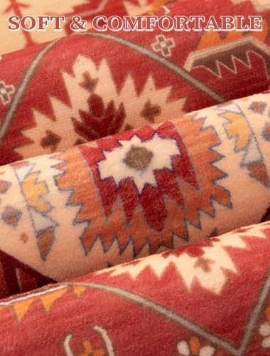 2'6"x12' Washable Non Slip Boho Runner Rug for Hallway (Red/Multi / 2'6" x 12' (Runner))