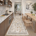 Kitchen Runner 2'6''x8' Soft Rug Runners for Hallways (Brown/Gold / 2'6" x 8' (Runner))