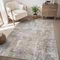3 x 5 Rug Small Non Slip Area Rug Ultra Soft Machine Washable Low Pile Modern Abstract Area Rugs for Bedroom Living Room Entryway Kitchen Bedside (Beige / 3' x 5')