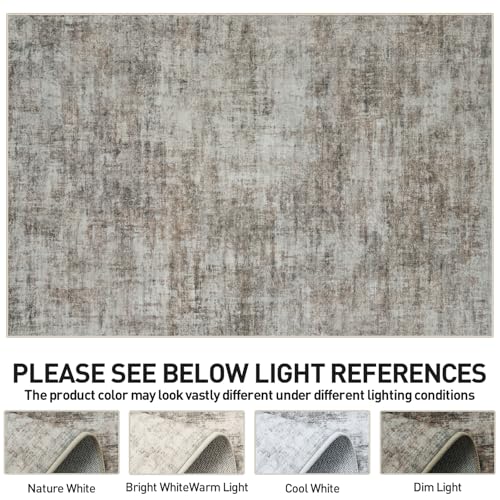 4x6 Area Rugs for Living Room (Brown/Black / 4' x 6' (Rectangular))