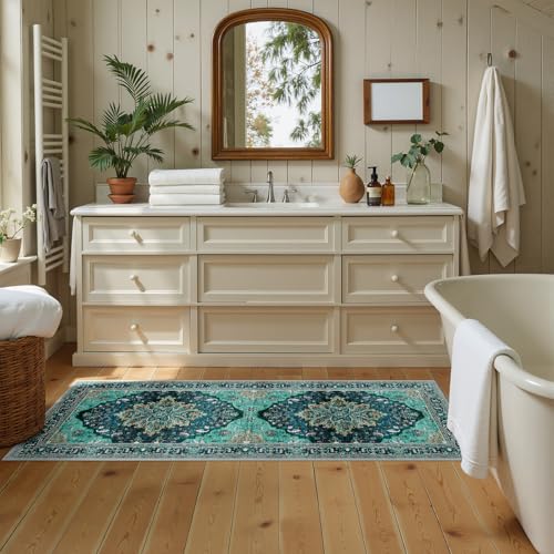 Washable Area Rug (Teal / 2' x 5' (Rectangular))